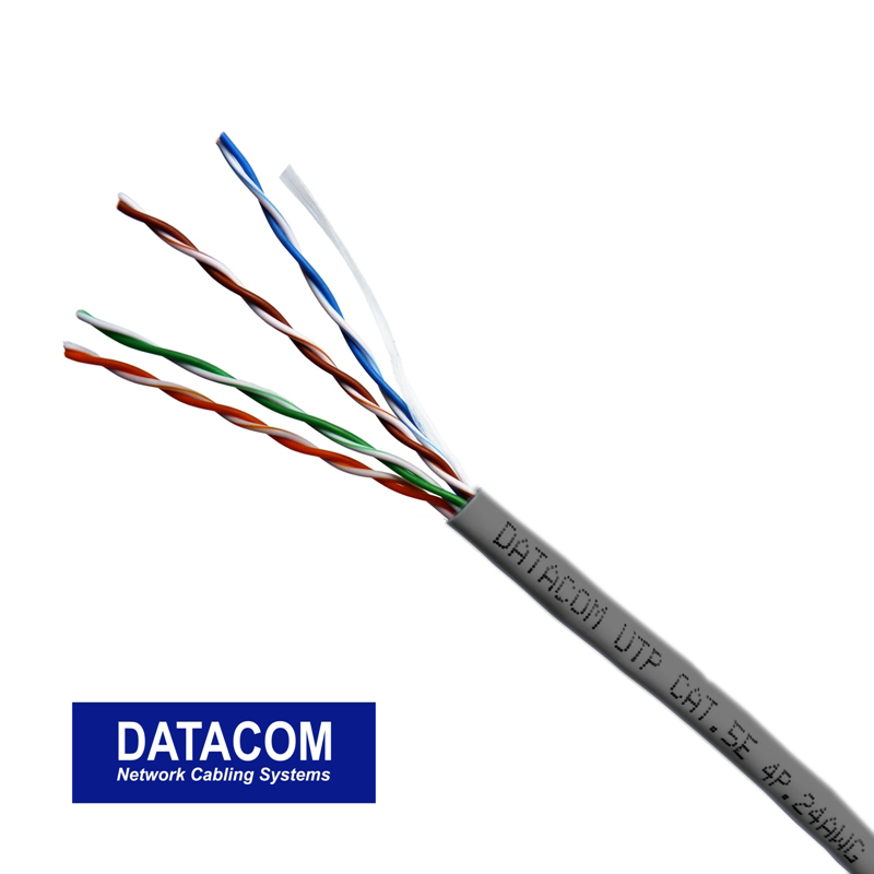 Datacom Metráž UTP drát CAT5E PVC 50m šedý 1363
