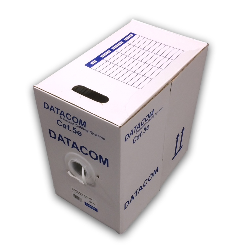 Datacom FTP drát CAT5E PVC,Eca 305m bílý 12001