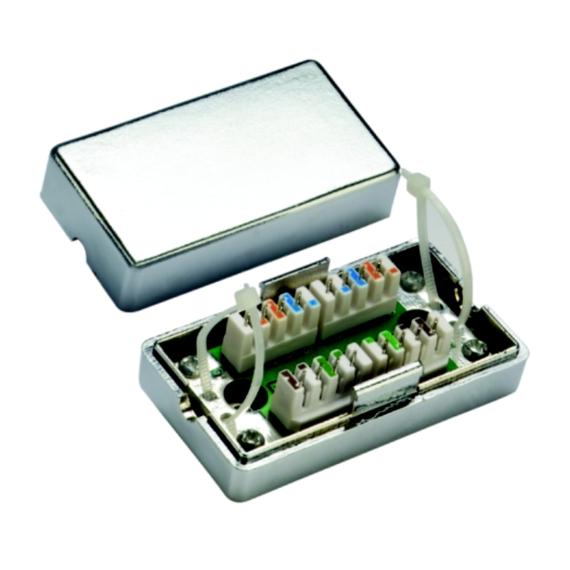 Datacom Spojovací BOX STP Cat5e (2* zářez. pole) Silver 4231