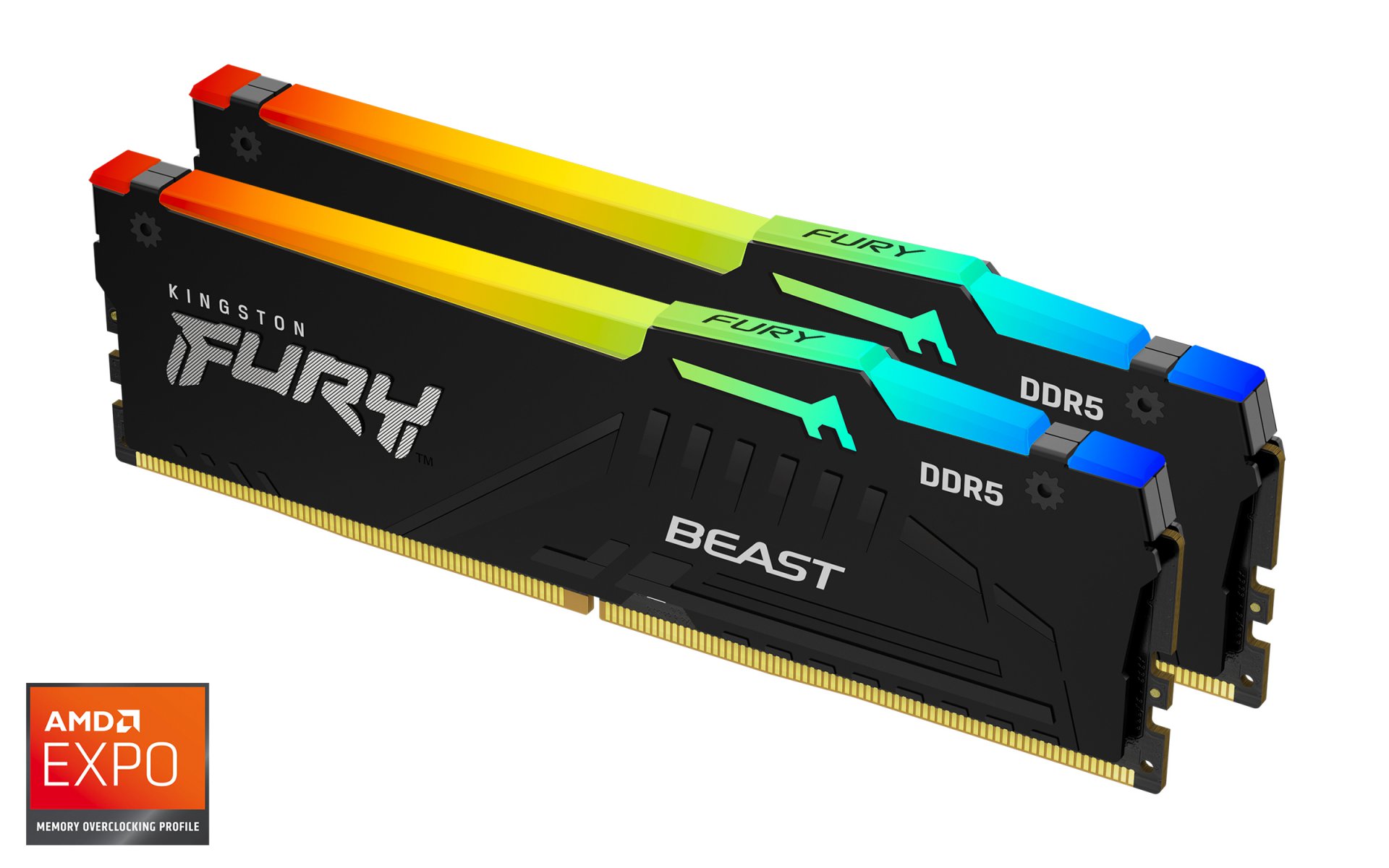 Kingston FURY Beast DDR5 32GB (Kit 2x16GB) 5200MT/s DIMM CL36 RGB KF552C36BBEAK2-32