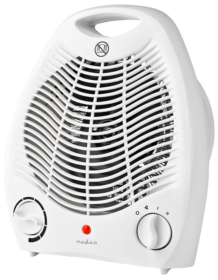 Nedis horkovzdušný ventilátor, termostat, 2000W, 2 tepelné režimy, ochrana proti převrácení, bílý HTFA13CWT