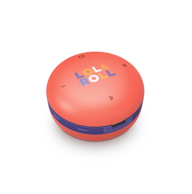 Energy Sistem Lol&Roll Pop Kids Speaker Orange, Přenosný Bluetooth repráček s výkonem 5 W a funkcí omezení výkonu 454983