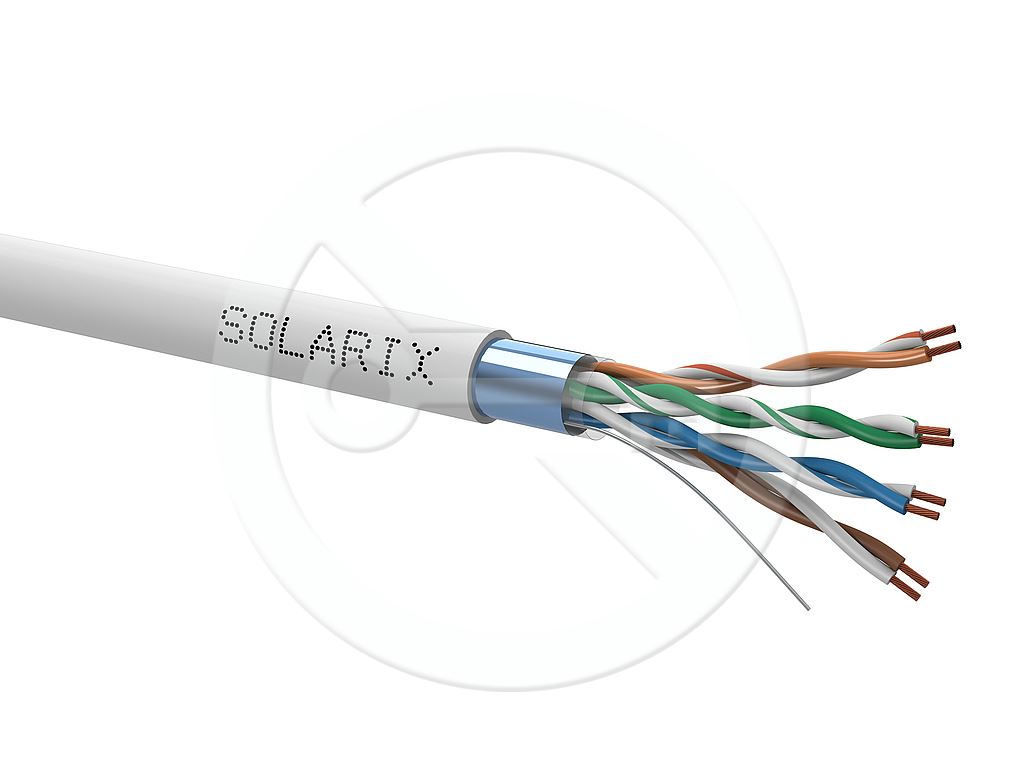 Solarix Kabel licna CAT5E FTP PVC šedý 305m/box SXKL-5E-FTP-PVC-GY