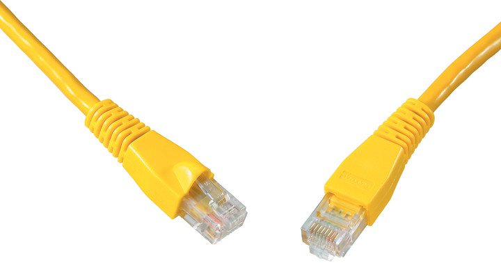 Solarix patch kabel CAT6 UTP PVC 5m žlutý snag proof 28640509