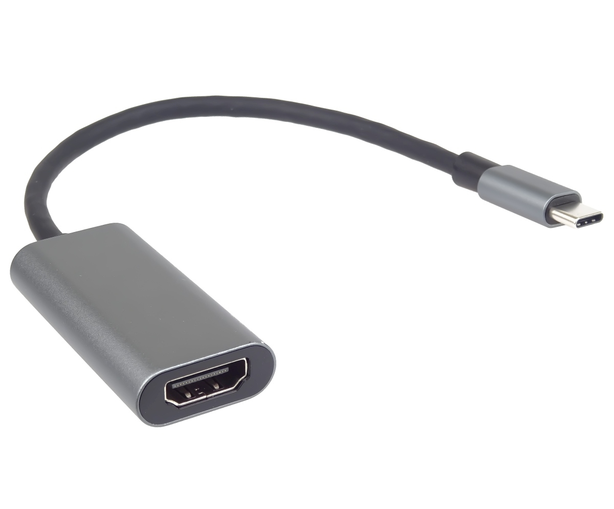 Premiumcord Převodník USB-C na HDMI, rozlišení 4K a FULL HD 1080p, kovové pouzdro KU31HDMI16