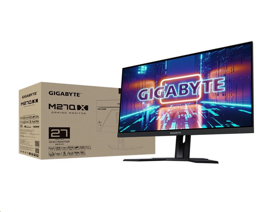 Gigabyte 27'' Gaming monitor M27Q X, 2560x1440,244Hz,1000:1,350cd,1ms,2xHDMI 2.0,2xUSB3.0,1xUSB-C,IPS