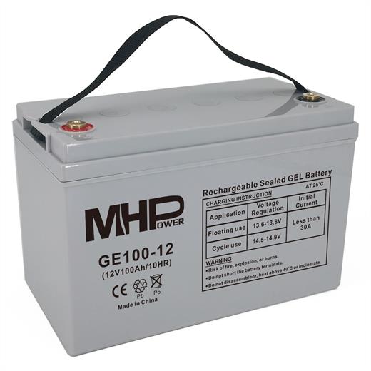 MHPower Baterie GE100-12 GEL, 12V/100Ah, T3-M8, Deep Cycle