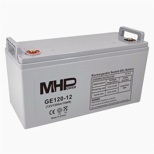 MHPower Baterie GE120-12 GEL, 12V/120Ah, T3-M8, Deep Cycle
