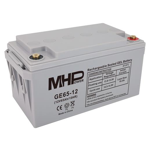 MHPower Baterie GE65-12 GEL, 12V/65Ah, T1-M6, Deep Cycle