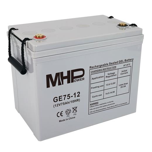 MHPower Baterie GE75-12 GEL, 12V/75Ah, T1-M6, Deep Cycle