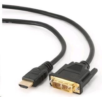 Gembird Kabel HDMI-DVI 1,8m,M/M stín.,zlacené kontakty 1.3 CC-HDMI-DVI-6