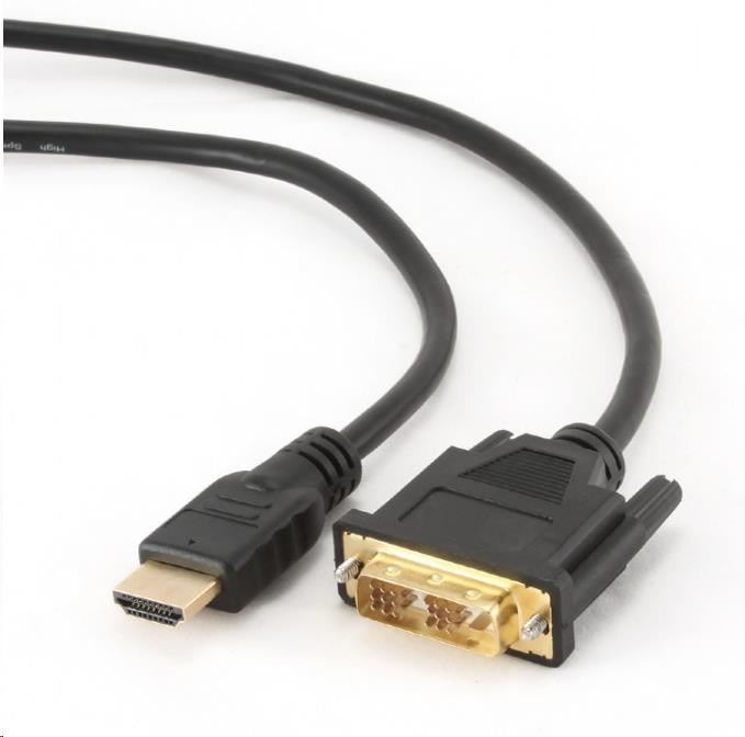 Gembird Kabel HDMI-DVI 0,5m,M/M stín., zlacené konekt. 1.3 CC-HDMI-DVI-0.5M