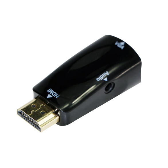 Gembird Kabel red. HDMI na VGA + Audio, M/F, černá A-HDMI-VGA-02