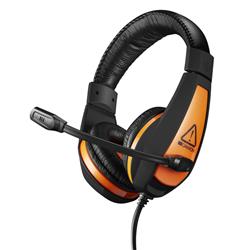 Canyon Herní headset STAR RAIDER GH-1A, 3,5mm jack, ovládání hlasitosti, 2v1, 3.5mm adapter, kabel 2m, černá/oranžová CND-SGHS1A