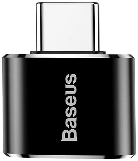 Baseus USB-A samice/USB Type-C samec redukce 2.4A, černá 6953156263512
