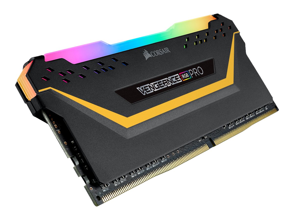 Corsair Vengeance RGB RS PRO/DDR4/32GB/3200MHz/CL16/2x16GB/RGB/Black CMW32GX4M2E3200C16-TUF