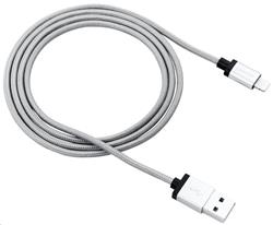 Canyon nabíjecí kabel Lightning MFI-3. opletený, Apple certifikát, délka 1m, tmavě šedý CNS-MFIC3DG