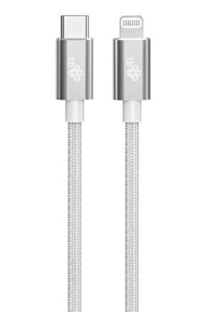 TB kabel USB-C-Lightning oplétaný 1m, stříbrný AKTBXKUAMFICS1V