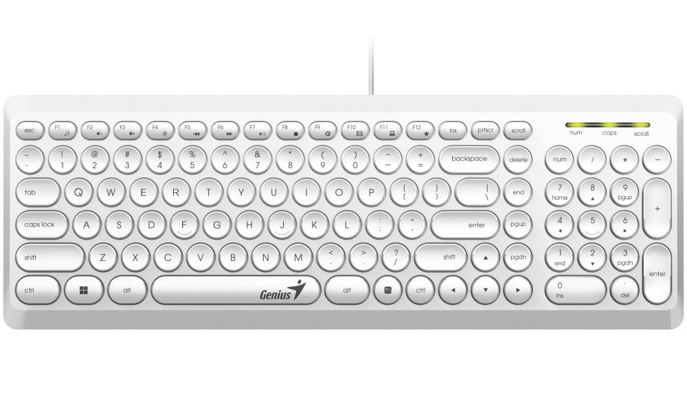 Genius klávesnice SlimStar Q200 white 31310020413