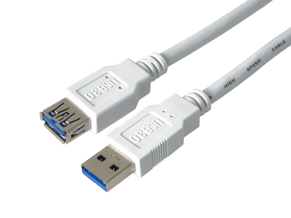 Premiumcord Prodlužovací kabel USB 3.0 Super-speed 5Gbps A-A, MF, 9pin, 0,5m bílá KU3PAA05W