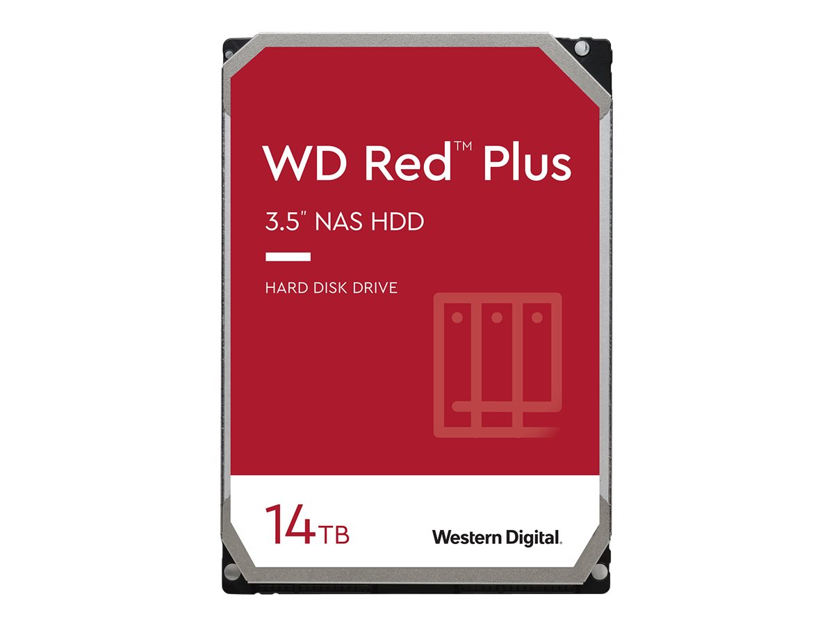 WD Red Plus 14TB, SATA 6Gb/s 3.5inch 512MB cache 7200Rpm Internal bulk WD140EFGX