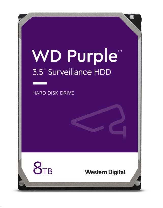 WD Purple 8TB, SATA 6Gb/s CE 8.9cm 3.5inch internal 7200Rpm 128MB Cache 24x7 Bulk WD84PURZ