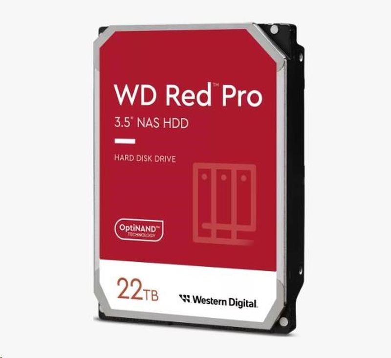 WD Red Pro NAS 22TB, SATA 6Gb/s 3.5inch internal 7200Rpm 512MB Cache 24x7 Bulk WD221KFGX