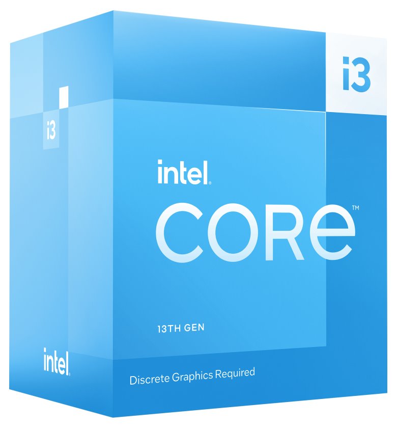 Intel Core i3-13100F, Raptor Lake, LGA1700, max. 4,5GHz, 4C/8T, 12MB, 58W TDP, bez VGA, BOX BX8071513100F