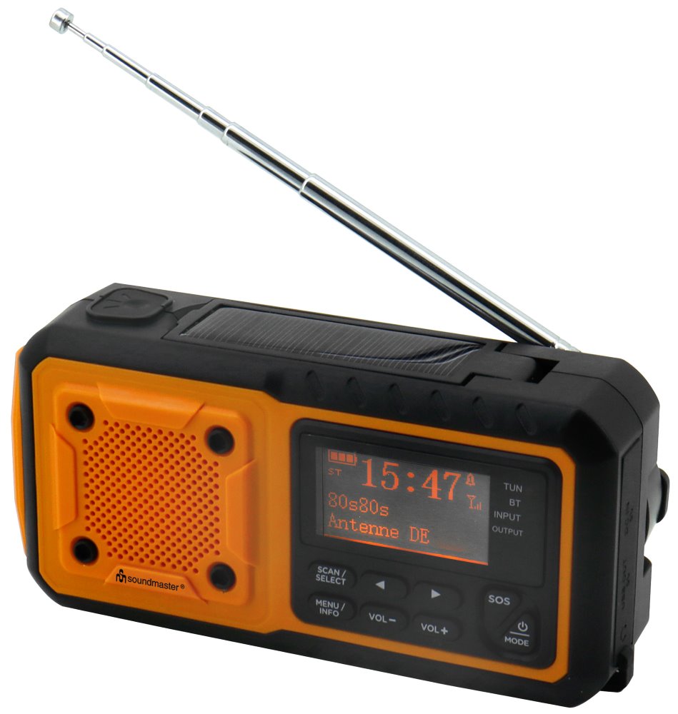 Soundmaster DAB112OR, DAB+FM/ Rádio/ BT/ 1W RMS/ LED světlo/ Vestavěná baterie