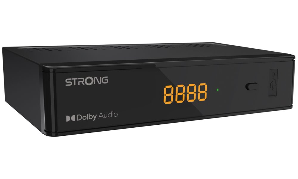 Strong DVB-S/S2 set-top-box SRT 7030, s displejem, Full HD, EPG, USB, HDMI, SCART, SAT IN,, S/PDIF, černý SRT7030