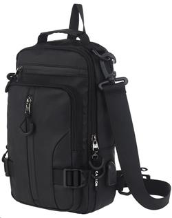 Canyon CB-1 batoh, 29 x 16 x 9cm, 3.5L, USB-A port, 3+3 kapsy, 2 interní přepážky, dešti odolný, černý CNS-CBD1B1