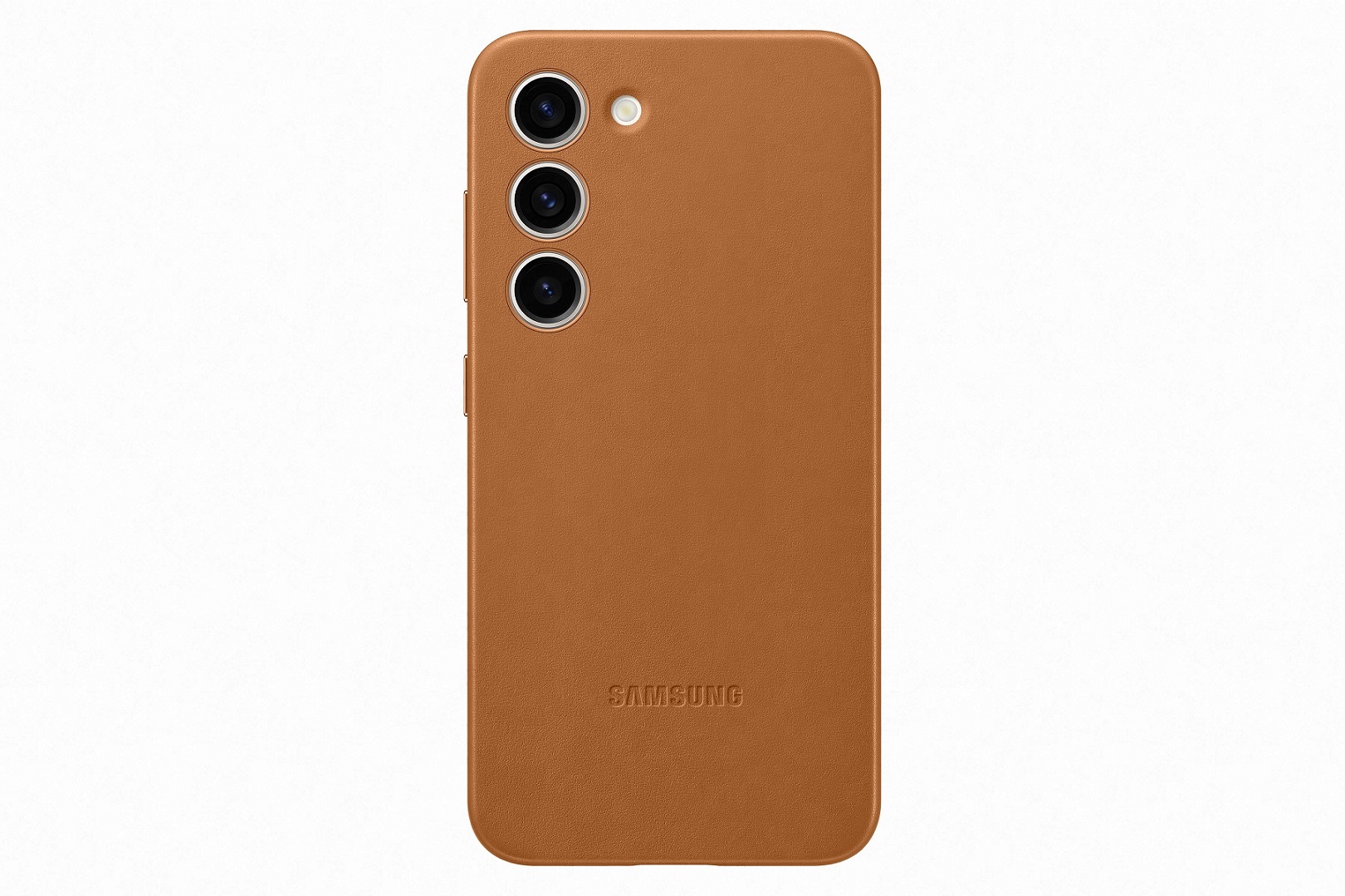 Samsung Kožený zadní kryt pro Galaxy S23 Camel EF-VS911LAEGWW