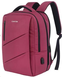 Canyon BPE-5 batoh pro 15.6'' ntb, 40 x 30 x 12cm (+6cm), růžový CNS-BPE5BD1