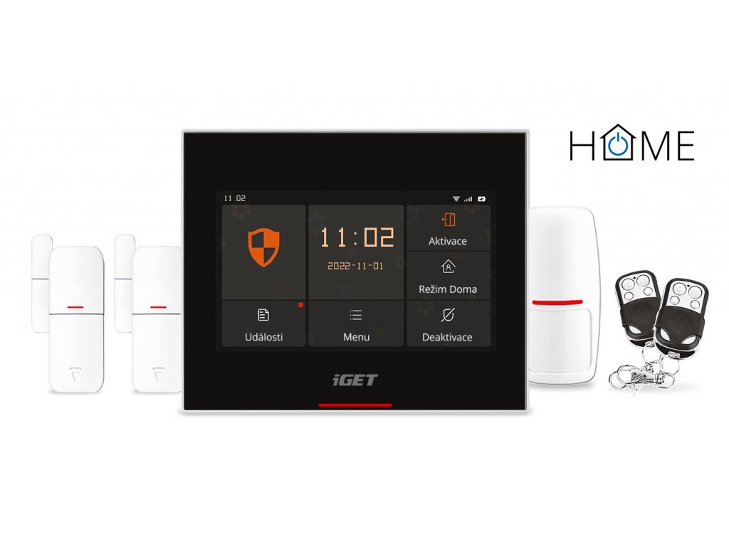 iGET HOME X5 - Inteligentní Wi-Fi/GSM alarm, v aplikaci i ovládání IP kamer a zásuvek, Android, iOS 75020108