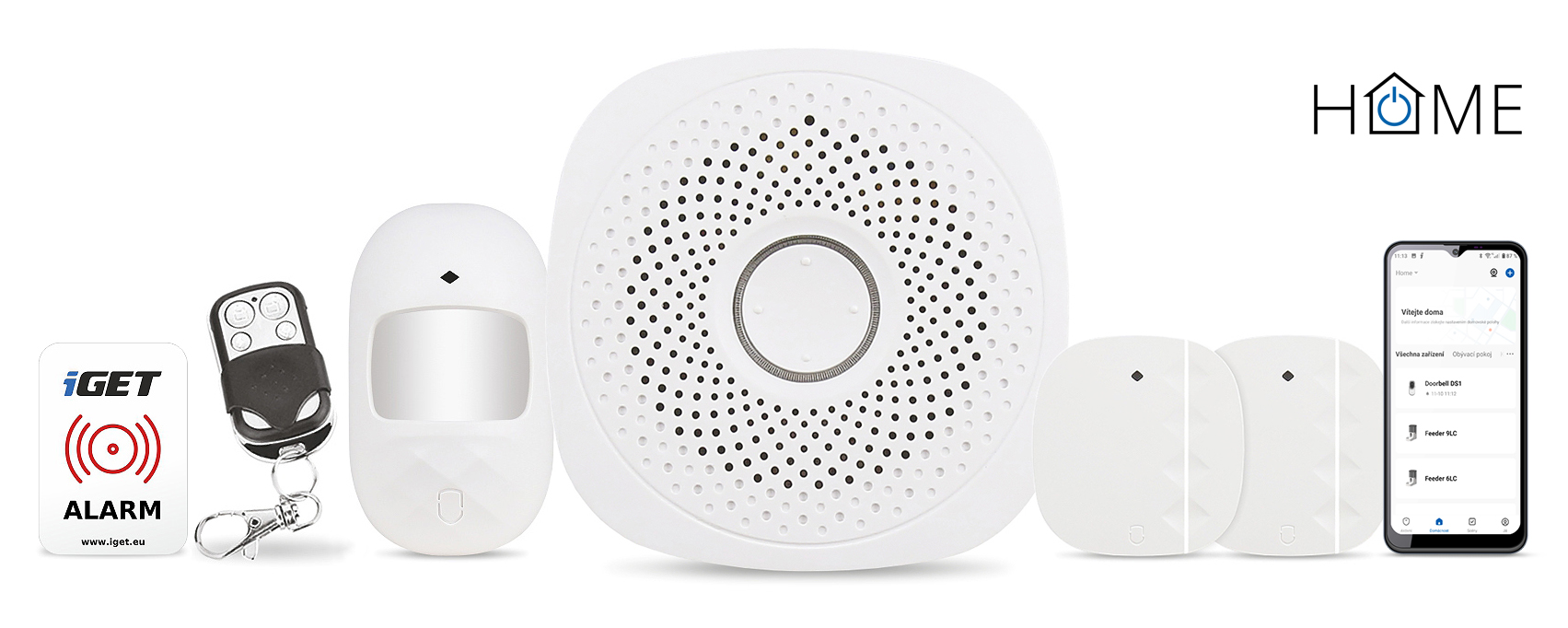 iGET HOME X1 - Inteligentní Wi-Fi alarm, v aplikaci i ovládání IP kamer a zásuvek, Android, iOS 75020107