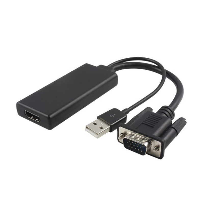 PremiumCord převodník VGA + audio na HDMI, 10cm kabel KHCON-32