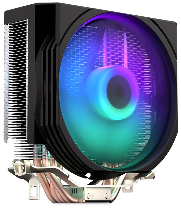 Endorfy chladič CPU Spartan 5 MAX ARGB, 120mm ARGB/4 heatpipes/kompaktní i pro menší case/Intel AMD EY3A004