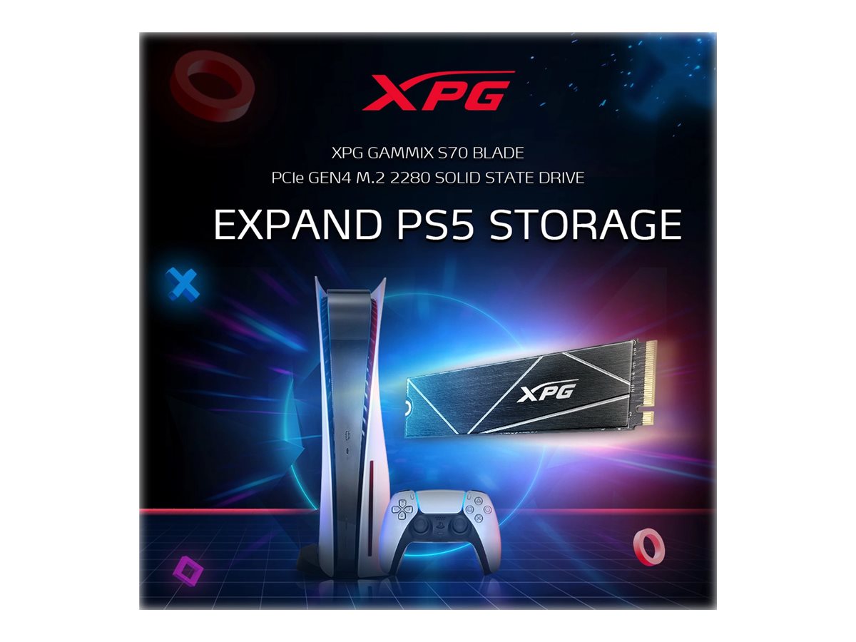AData XPG GAMMIX S70 BLADE 1TB SSD, Interní, PCIe Gen4x4 M.2 2280, 3D NAND AGAMMIXS70B-1T-CS