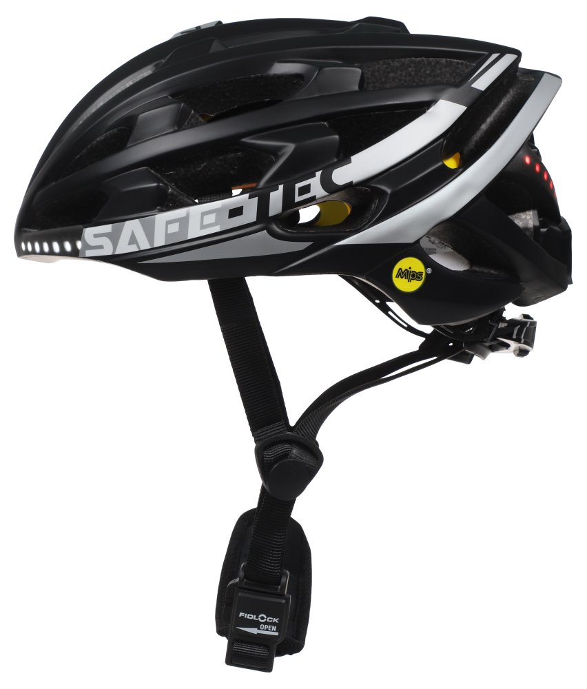 SAFE-TEC Chytrá Bluetooth helma/ Repro/ MIPS/ TYR3 Black-silver L 2003-073