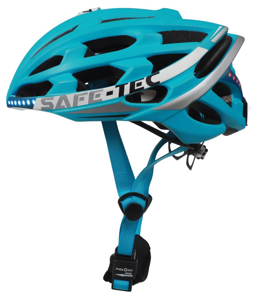 SAFE-TEC Chytrá Bluetooth helma/ Repro/ TYR 2 Turquoise L 2003-079