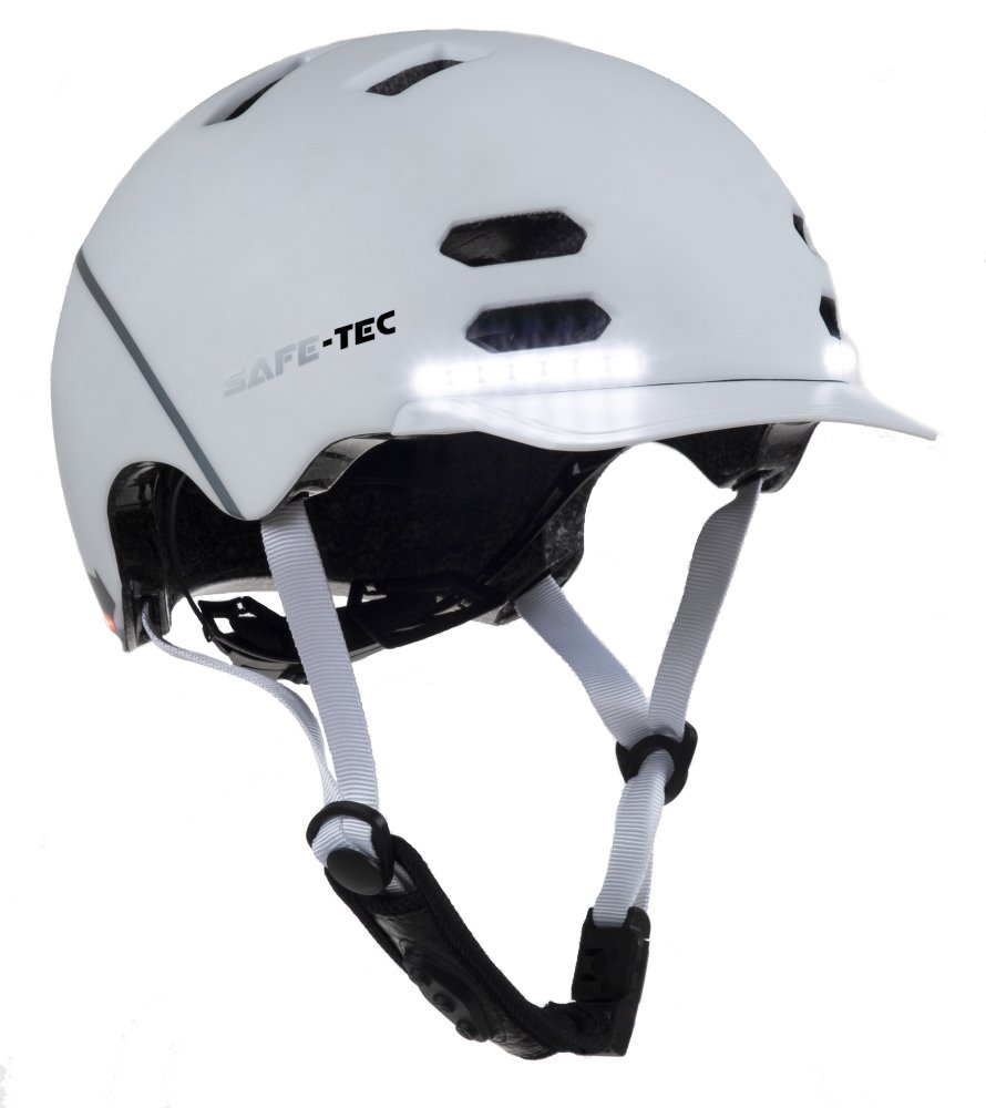 SAFE-TEC Chytrá Bluetooth helma/ SK8 White L 2003-154
