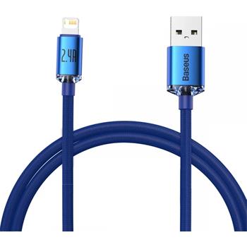 Baseus CAJY000003 Crystal Shine Series, Datový Kabel USB - Lightning 20W 1,2m Blue 6932172602697