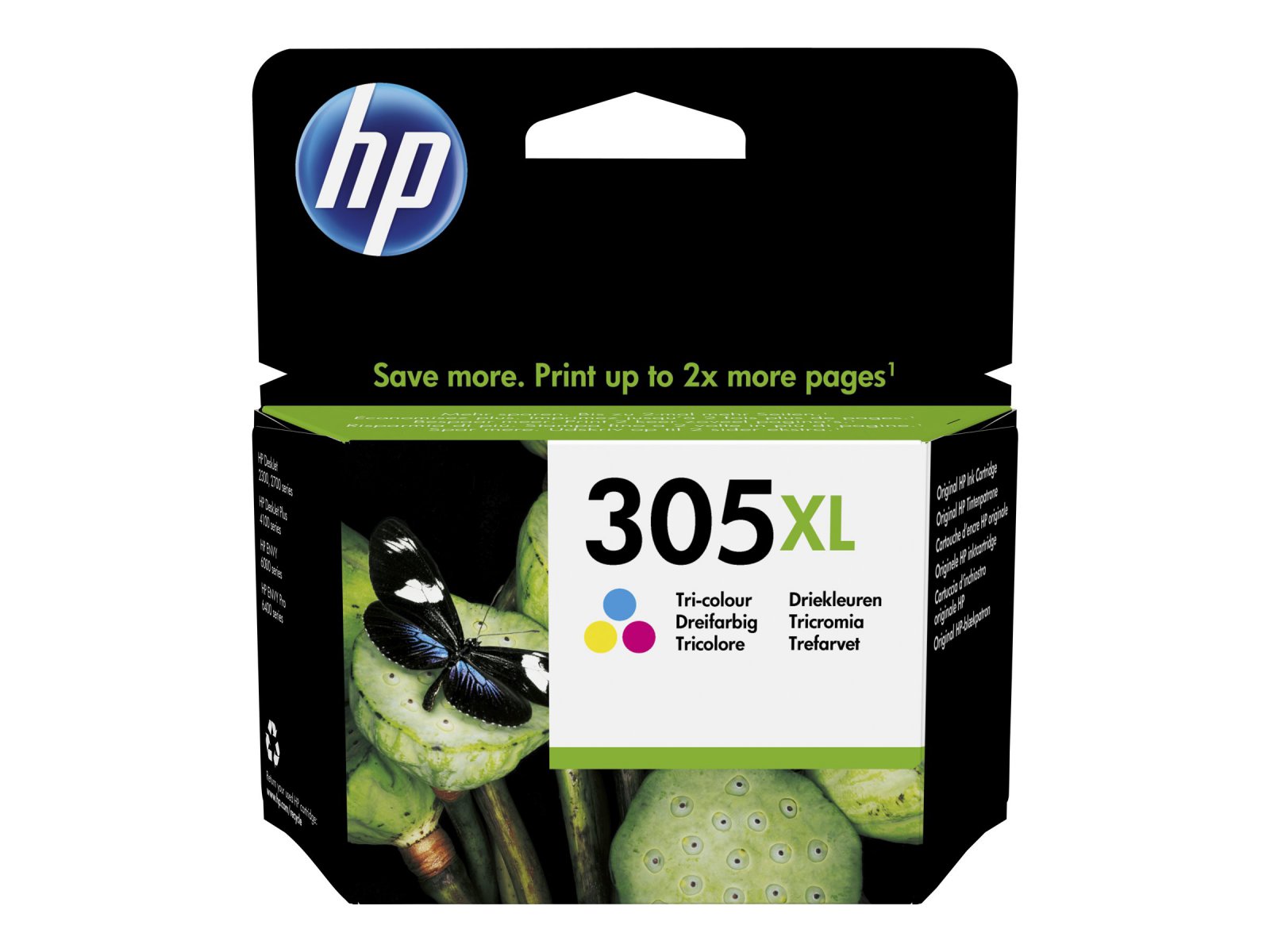 HP inkoustová kazeta 305XL (CMY originál) pro - DeskJet 2300, 2710, 2720, DeskJet Plus 4100, ENVY 6000, ENVY Pro 6400 3YM63AE