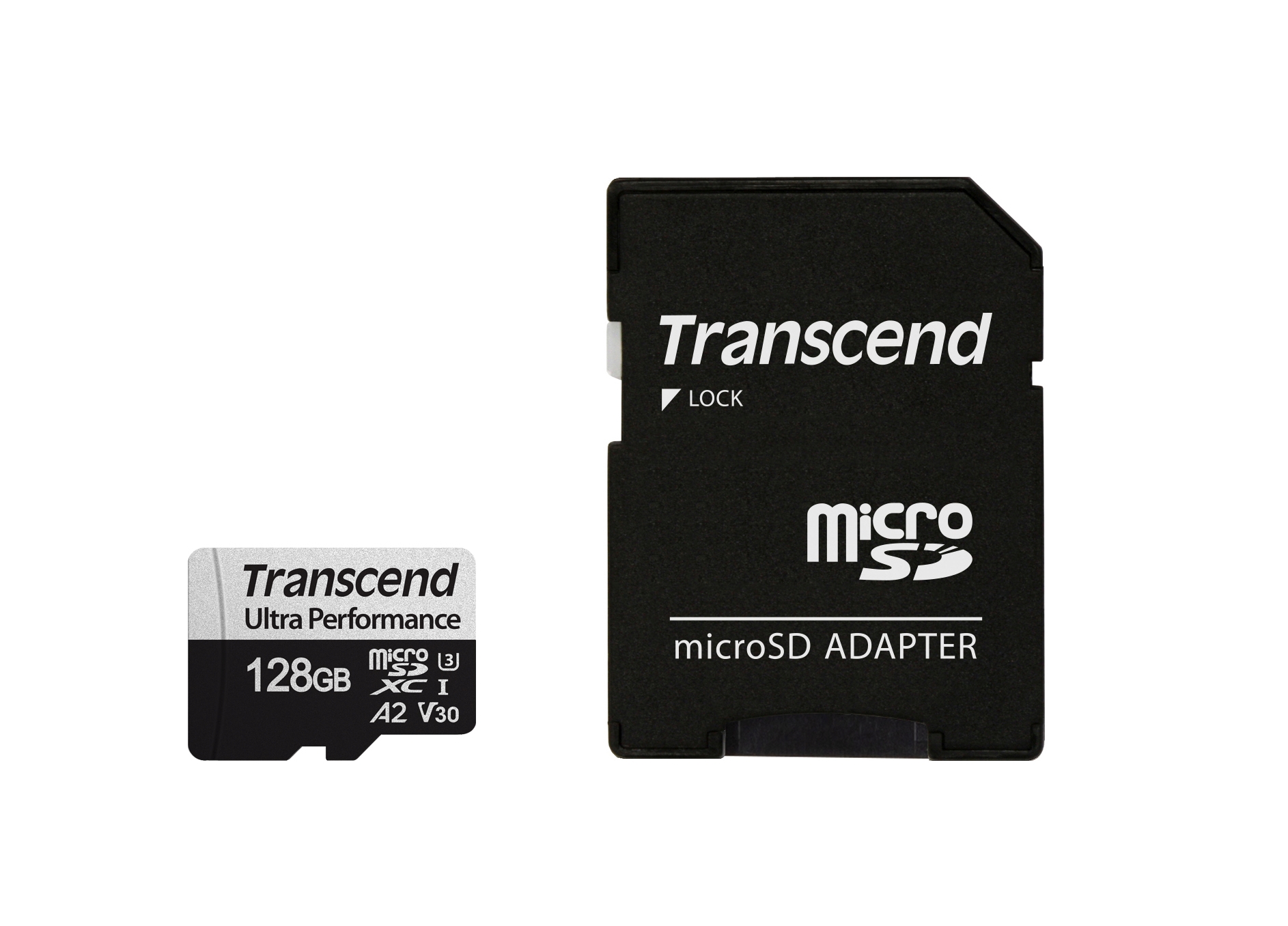 Transcend 128GB microSD w/ adapter UHS-I U3 A2 TS128GUSD340S
