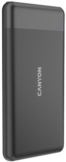 Canyon powerbanka PB-1009B,10 000mAh Li-pol, In USB-C+Lightning-Apple,Out USB-C PD 20W+1xUSB-A QC 3.0,černá CNE-CPB1009B