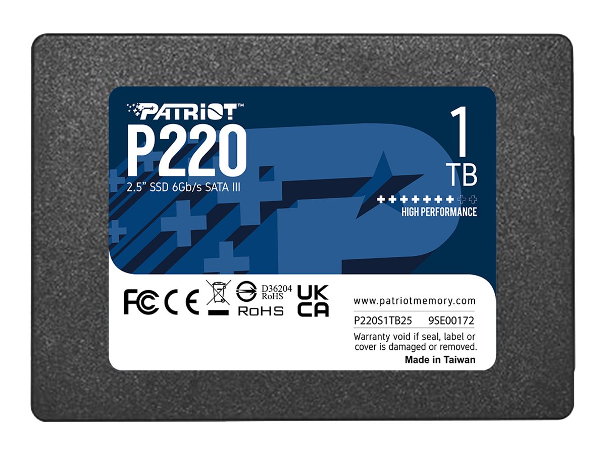 Patriot P220, SATA 3 1TB SSD 550/500MB/s P220S1TB25