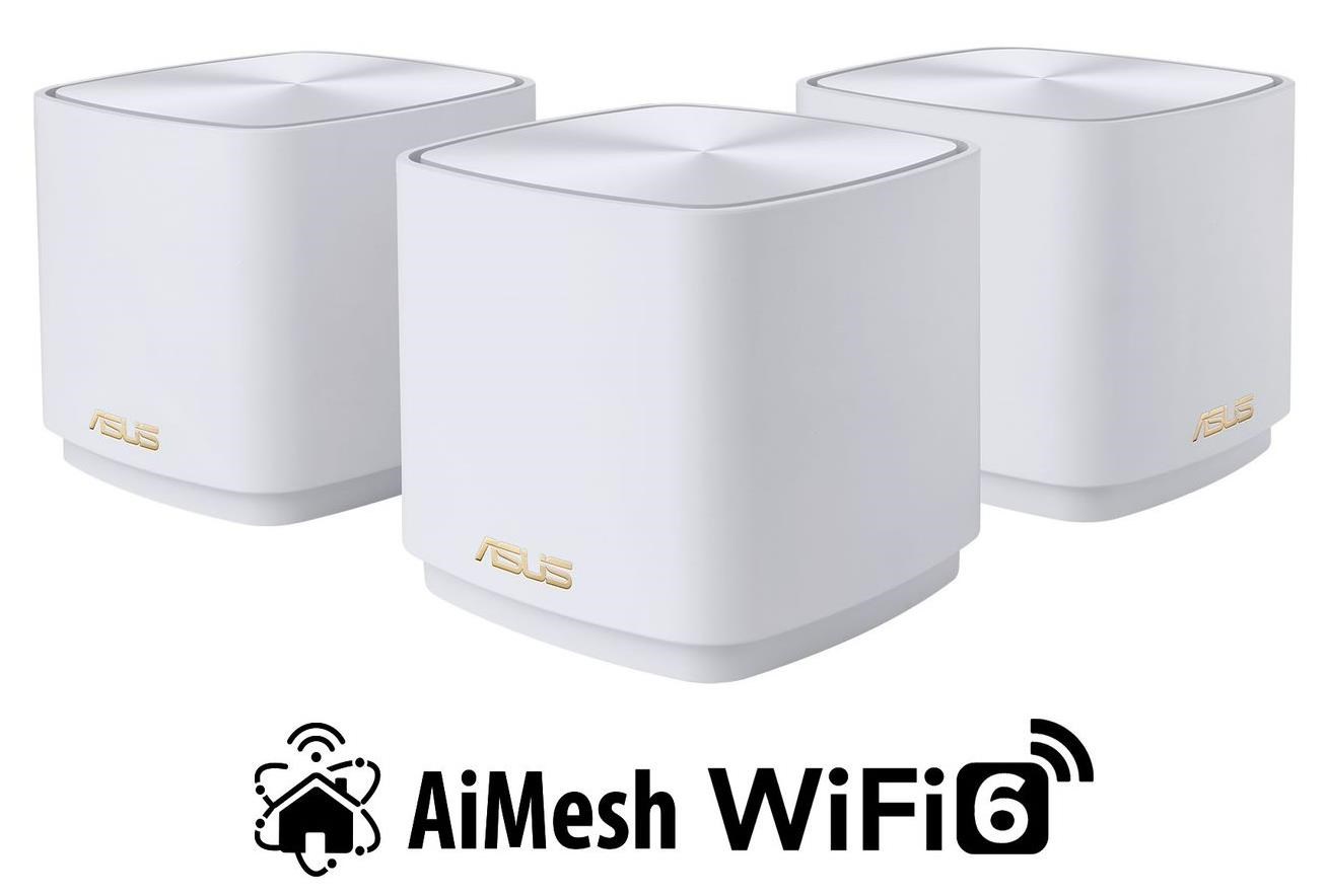 Asus ZenWiFi XD4 Plus (3-pack) white Wireless AX1800 Dual-band Mesh WiFi 6 System 90IG07M0-MO3C40