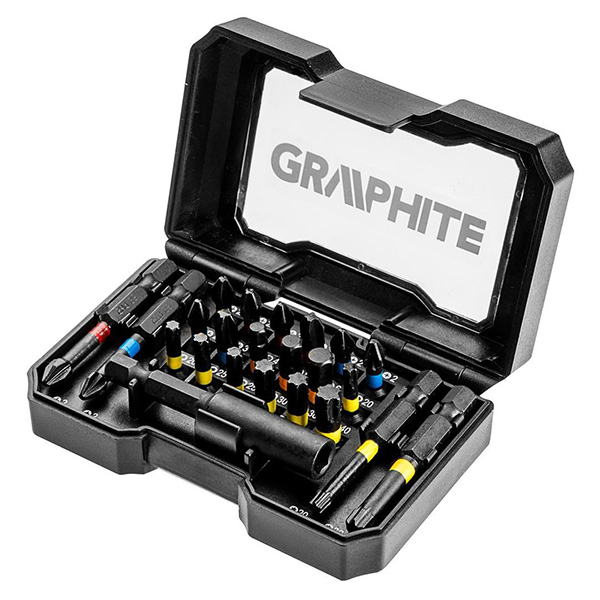 Graphite Sada bitů, 56H612, 22 bitů + magnetický nástavec, v kompaktním boxu, Graphite
