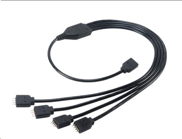 Akasa - RGB LED kabel-splitter- 50 cm AK-CBLD04-50BK