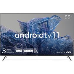 Kivi 55'' UHD Android TV 11, Black,3840x2160,60Hz,Sound by JVC,2x12W,83kWh/1000h,BT5.1,HDMI ports 4 55U750NB